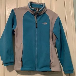 North Face jacket blue and gray Girls Large